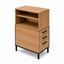 Librero para Oficina Doppia 1 Usuario - VERSA READY - Varios Colores - Fondo 60 cm - Librero de Piso con 2 Cajoneras 2+1 - RE-952D - VERSA - NOGAL BEAT - Librero