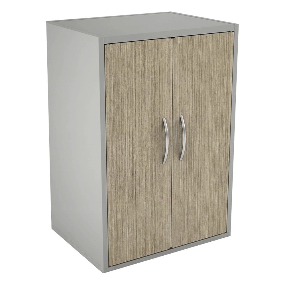 Librero sobre Archivero para Oficina - GEBESA SPAZIO - Frente 76.8 cm - Con Puertas Completas - GBS420 - GEBESA - NOGAL BEAT - Librero