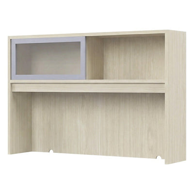 Librero sobre Credenza para Oficina Ejecutiva - GEBESA PRIME - Frente 208 cm - Puerta Corrediza de Acrílico - GBR487210 - GEBESA - NOGAL BEAT - Librero