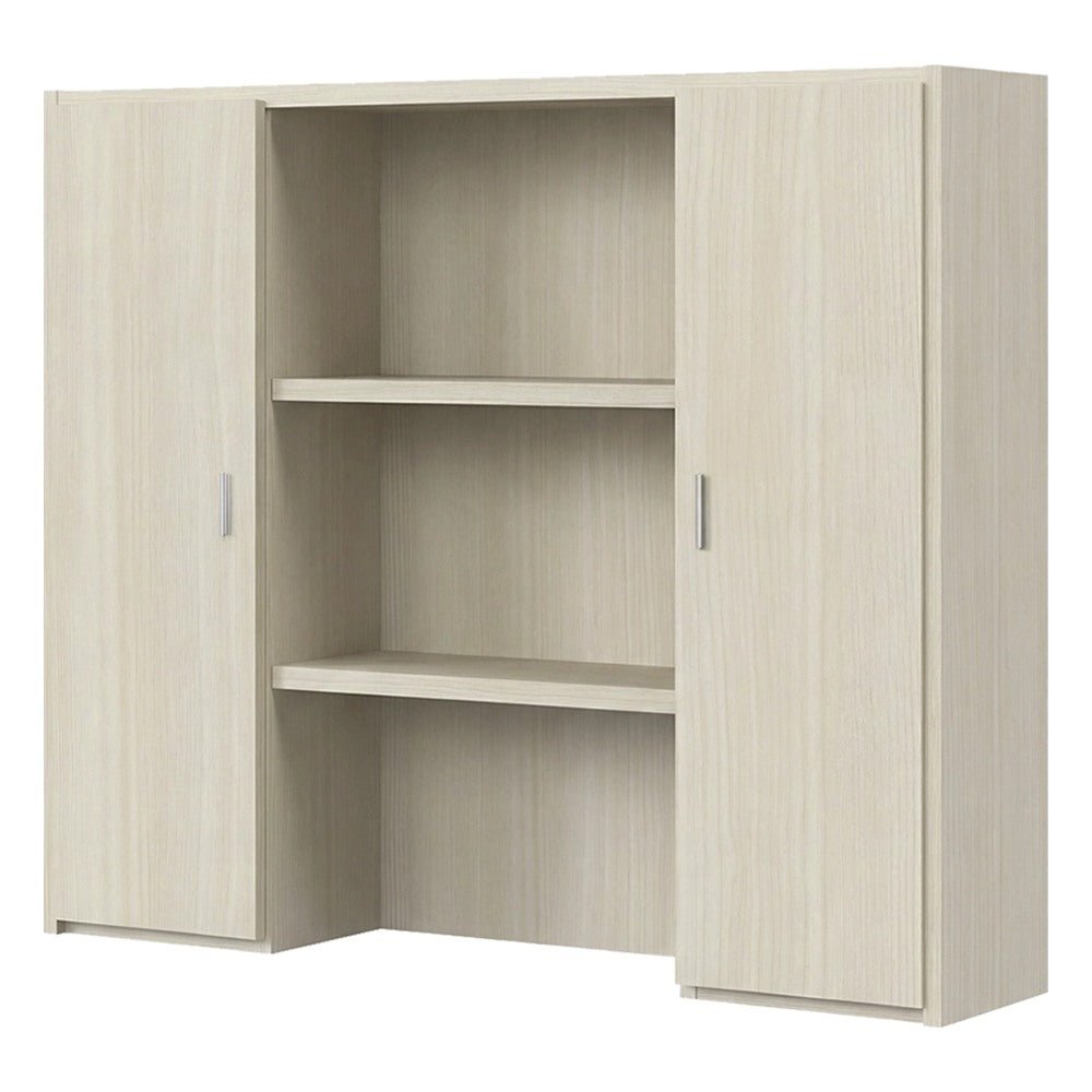 Librero sobre Credenza para Oficina Privada - GEBESA PRIME - Frente 148 cm - 2 Puertas de Melamina - GBR478150 - GEBESA - NOGAL BEAT - Librero