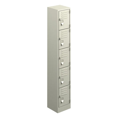 Locker Metálico para Almacén - GEBESA ARCHIVO Y ALMACENAJE - Frente 30 cm - 5 Puertas Práctico - GAA735 - GEBESA - NOGAL BEAT - Archivero