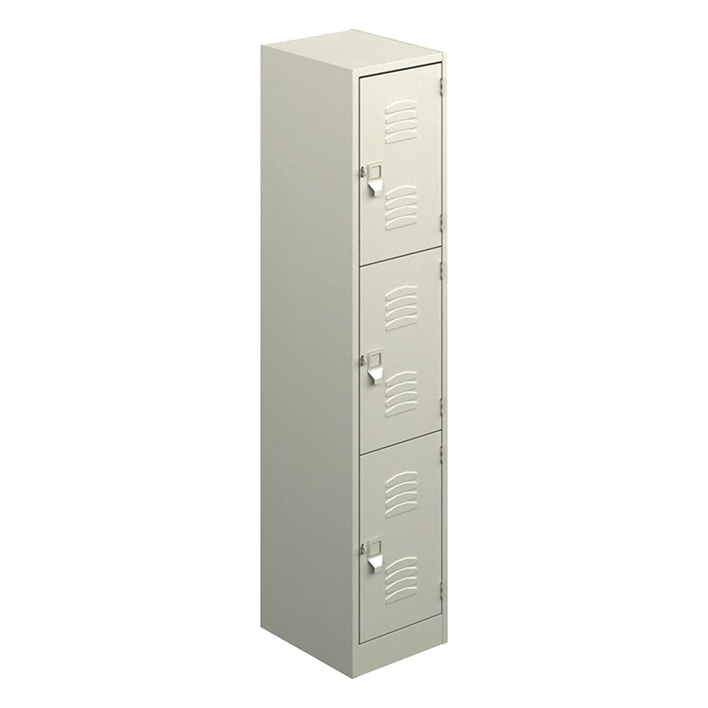 Locker Metálico para Área de Personal - GEBESA ARCHIVO Y ALMACENAJE - Frente 38 cm - 3 Puertas Estándar - GAA743 - GEBESA - NOGAL BEAT - Archivero
