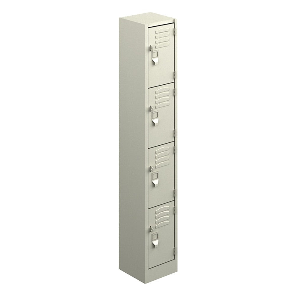 Locker Metálico para Escuela - GEBESA ARCHIVO Y ALMACENAJE - Frente 30 cm - 4 Puertas Práctico - GAA734 - GEBESA - NOGAL BEAT - Archivero