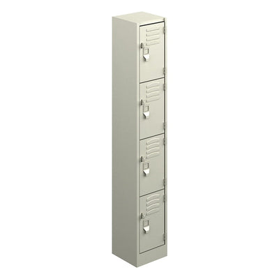 Locker Metálico para Escuela - GEBESA ARCHIVO Y ALMACENAJE - Frente 30 cm - 4 Puertas Práctico - GAA734 - GEBESA - NOGAL BEAT - Archivero