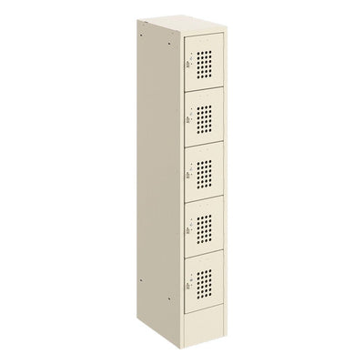 Locker Metálico para Gimnasio - GEBESA BRIK - Frente 30 cm - 5 Puertas - Fondo 30 cm - GAA7851267 - GEBESA - NOGAL BEAT - Archivero