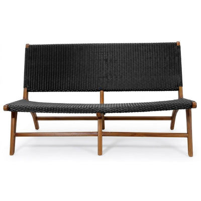 Love Seat de Terraza para Cafetería - NOGAL BEAT LAZY - Varios Colores - Teca y Polyrattan - LOVE SEAT LAZY Blanco - CAMCO - NOGAL BEAT - Sofá de Terraza