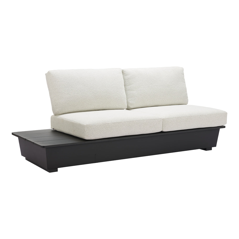 Love Seat de Terraza para Club de Playa 2 Plazas - ZUO TIEN - Beige - Asiento y Respaldo Tapizados con Tela para Exterior - 704159 - Zuo - NOGAL BEAT - Sofá de Terraza