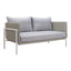 Love Seat de Terraza para Roof Garden 2 Plazas - ZUO FRAIS - Gris - Asiento y Respaldo Tapizados con Tela para Exterior - 704016 - Zuo - NOGAL BEAT - Sofá de Terraza