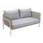 Love Seat de Terraza para Roof Garden 2 Plazas - ZUO FRAIS - Gris - Asiento y Respaldo Tapizados con Tela para Exterior - 704016 - Zuo - NOGAL BEAT - Sofá de Terraza