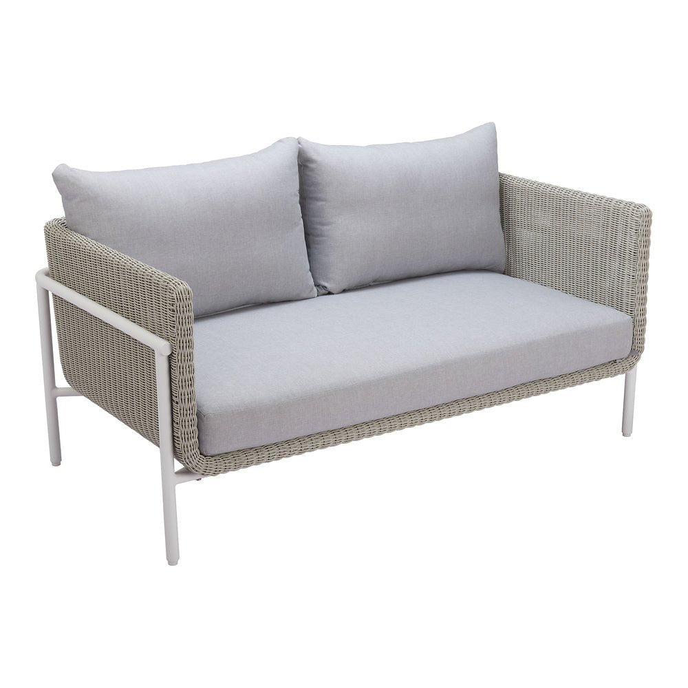 Love Seat de Terraza para Roof Garden 2 Plazas - ZUO FRAIS - Gris - Asiento y Respaldo Tapizados con Tela para Exterior - 704016 - Zuo - NOGAL BEAT - Sofá de Terraza
