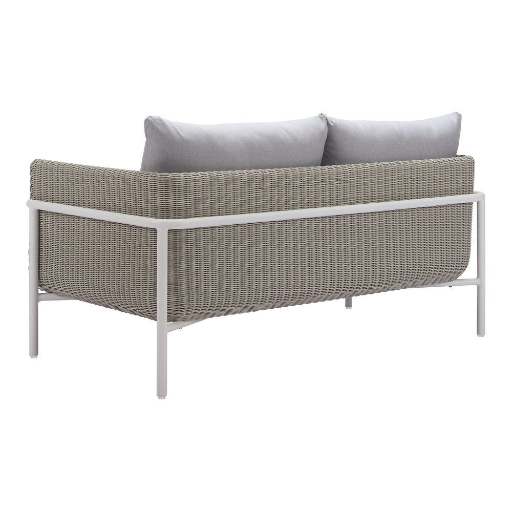 Love Seat de Terraza para Roof Garden 2 Plazas - ZUO FRAIS - Gris - Asiento y Respaldo Tapizados con Tela para Exterior - 704016 - Zuo - NOGAL BEAT - Sofá de Terraza