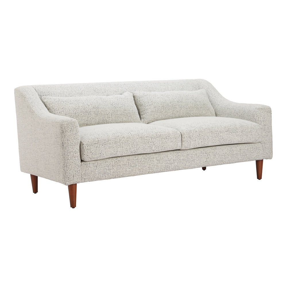 Love Seat para Consultorio 2 Plazas - ZUO KOSELI - Gris Peltre - Asiento y Respaldo Tapizados en Tejido Texturizado - 110782 - Zuo - NOGAL BEAT - Sillón Ocasional