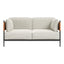 Love Seat para Salón de Belleza 2 Plazas - ZUO STIRBE - Gris - Asiento y Respaldo Tapizados en Piel Sintética - 110345 - Zuo - NOGAL BEAT - Sillón Ocasional