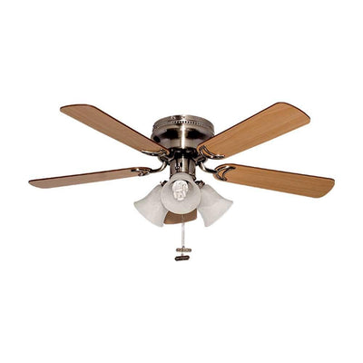 MasterFan Oporto Plafón 42" Ventilador Satinado 127V Aspas Madera - OPORTO PLAFON 42 - Masterfan - NOGAL BEAT - Ventiladores Decorativos