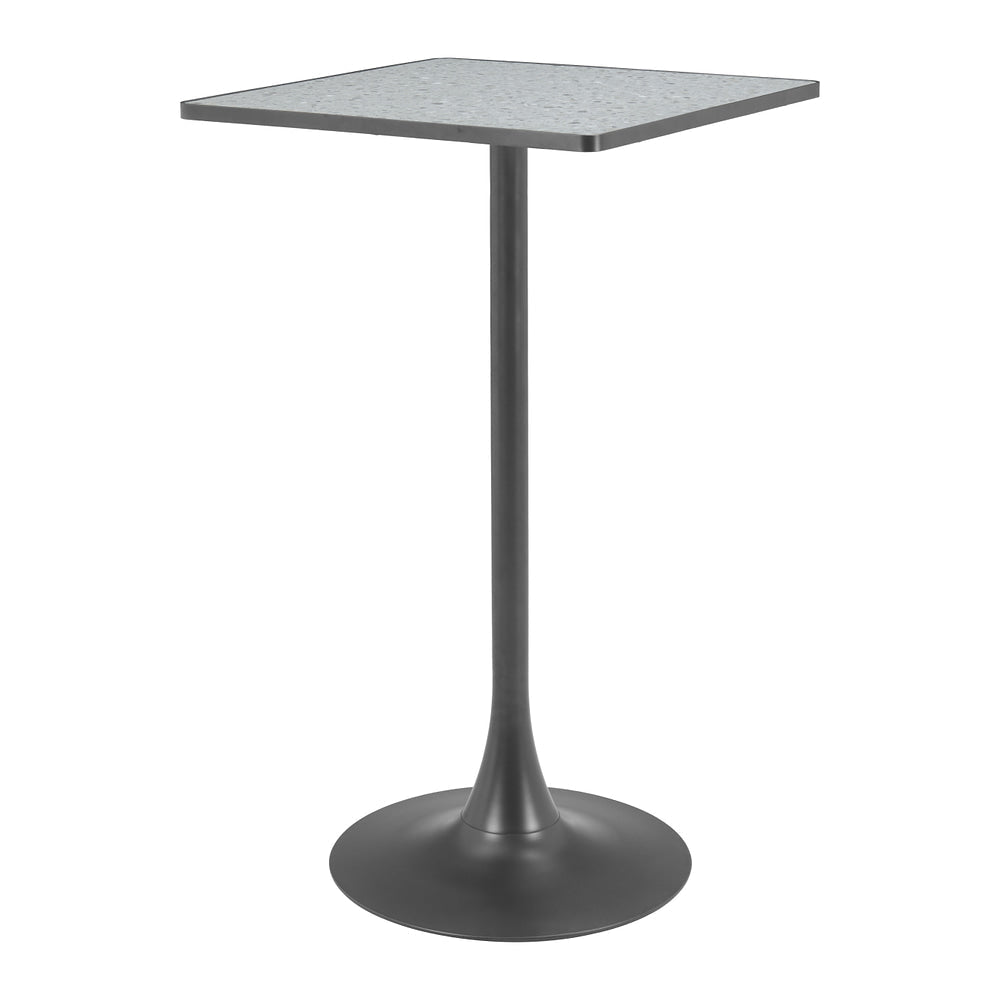 Mesa Alta para Bar - ZUO SPOT - Varios Colores - Cubierta de MDF Símil Terrazo y Estructura de Acero con Recubrimiento en Polvo - 110410 - Zuo - NOGAL BEAT - Mesa Comercial Interior