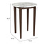Mesa Alta para Bar - ZUO VERNON - Blanco - Cubierta de Piedra HPL Símil Mármol y Estructura de Madera de Hule - 110089 - Zuo - NOGAL BEAT - Mesa Comercial Interior