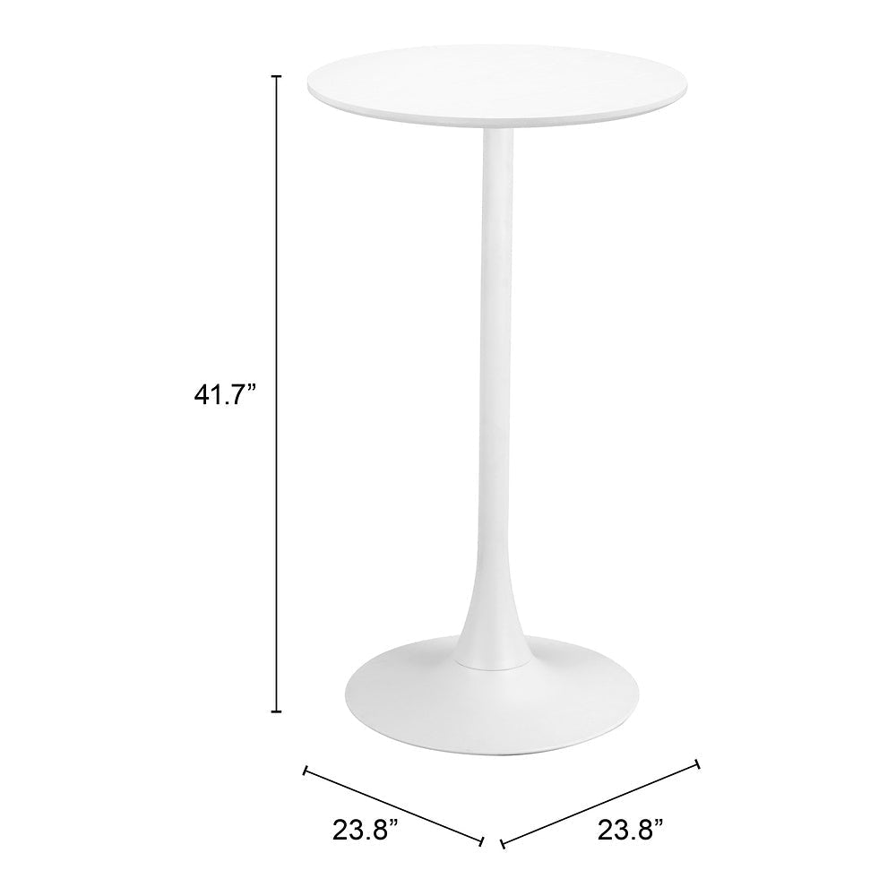 Mesa Alta para Barra de Cafetería - ZUO AURAY - Varios Colores - Cubierta de MDF Símil Madera y Estructura de Acero con Recubrimiento en Polvo - 109828 - Zuo - NOGAL BEAT - Mesa Comercial Interior