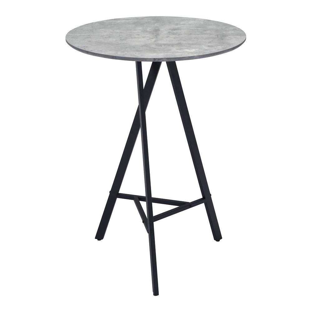 Mesa Alta para Comedor de Empresa - ZUO METZ - Gris - Cubierta de MDF Símil Concreto y Estructura de Acero con Recubrimiento en Polvo - 101881 - Zuo - NOGAL BEAT - Mesa Comercial Interior