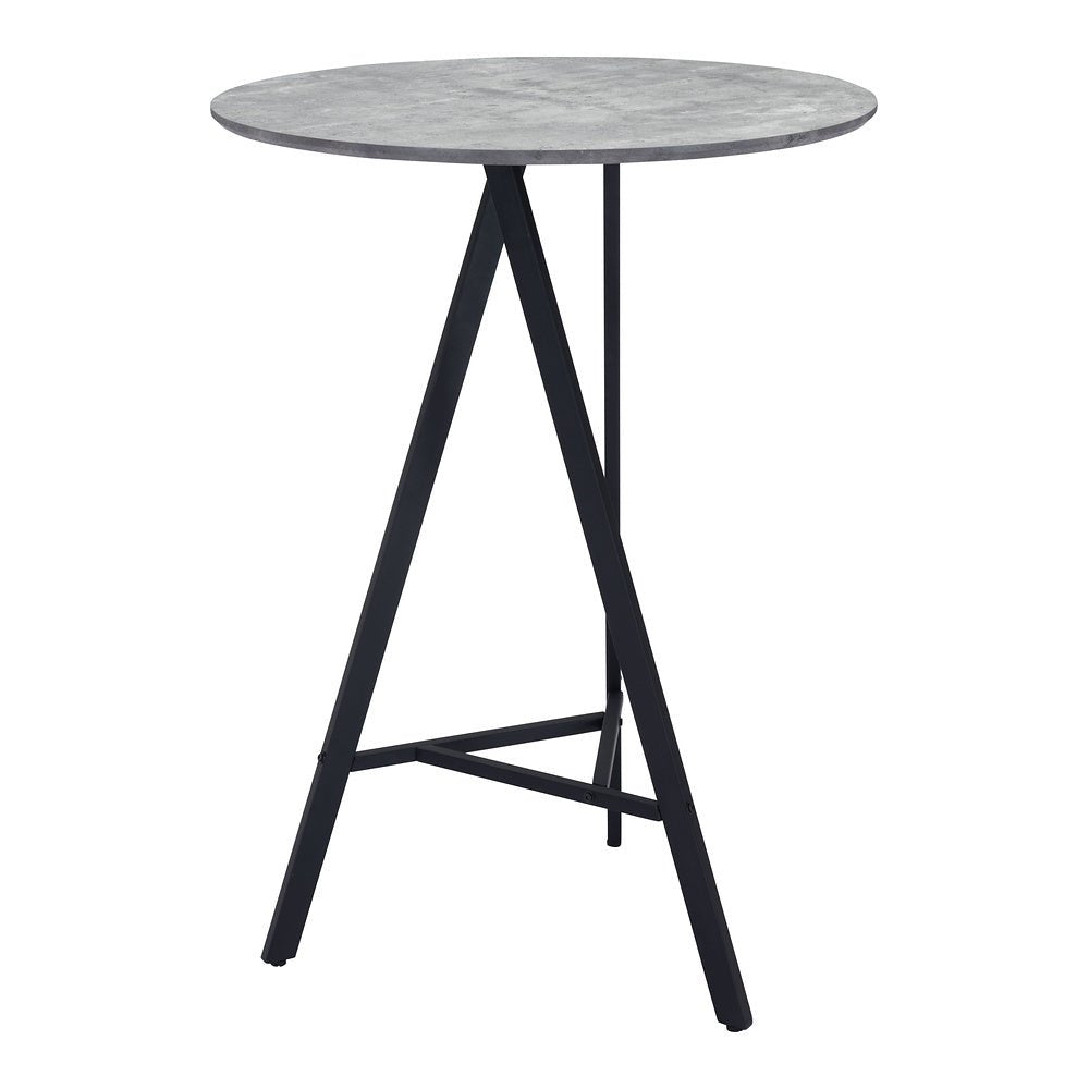 Mesa Alta para Comedor de Empresa - ZUO METZ - Gris - Cubierta de MDF Símil Concreto y Estructura de Acero con Recubrimiento en Polvo - 101881 - Zuo - NOGAL BEAT - Mesa Comercial Interior