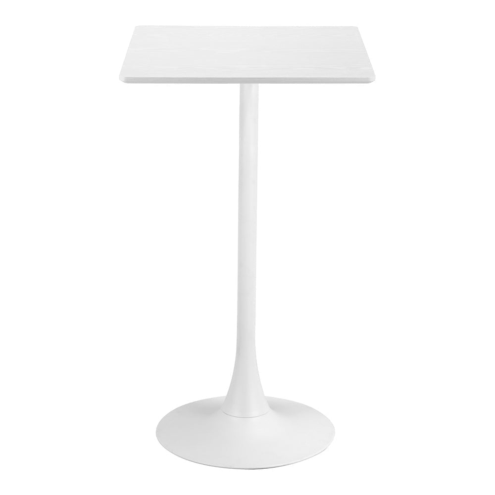 Mesa Alta para Snack Bar - ZUO VALLETA - Varios Colores - Cubierta de MDF Símil Madera y Estructura de Acero con Recubrimiento en Polvo - 109831 - Zuo - NOGAL BEAT - Mesa Comercial Interior