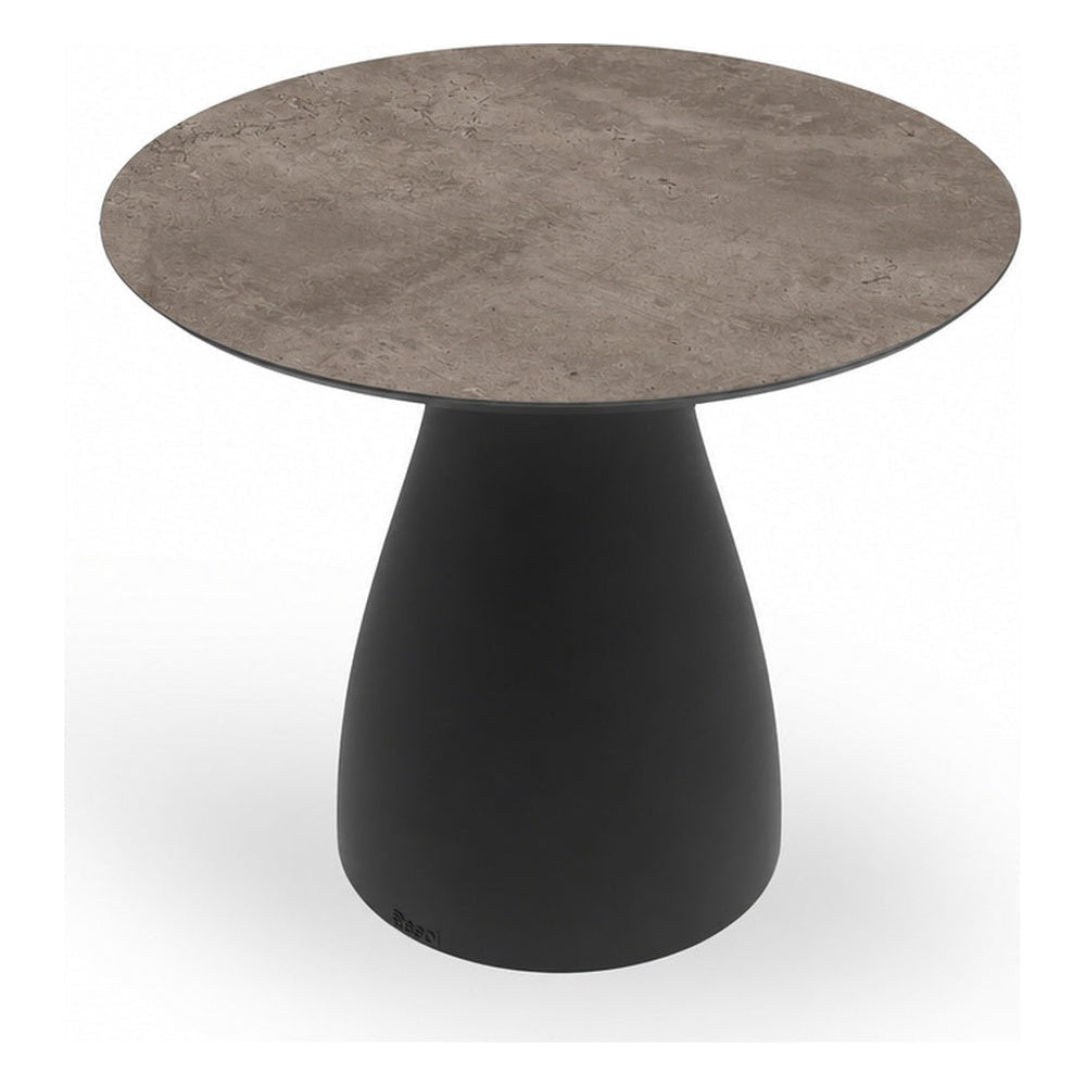 Mesa Auxiliar Comercial para Terraza - RESOL BAOBAB S - Varios Colores - Compacto Fenólico y Base MDPE - 6870 - Resol - NOGAL BEAT - Mesa de Terraza