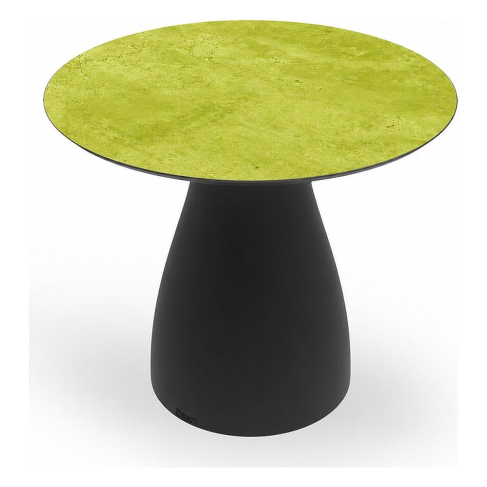 Mesa Auxiliar Comercial para Terraza - RESOL BAOBAB S - Varios Colores - Compacto Fenólico y Base MDPE - 7082 - Resol - NOGAL BEAT - Mesa de Terraza