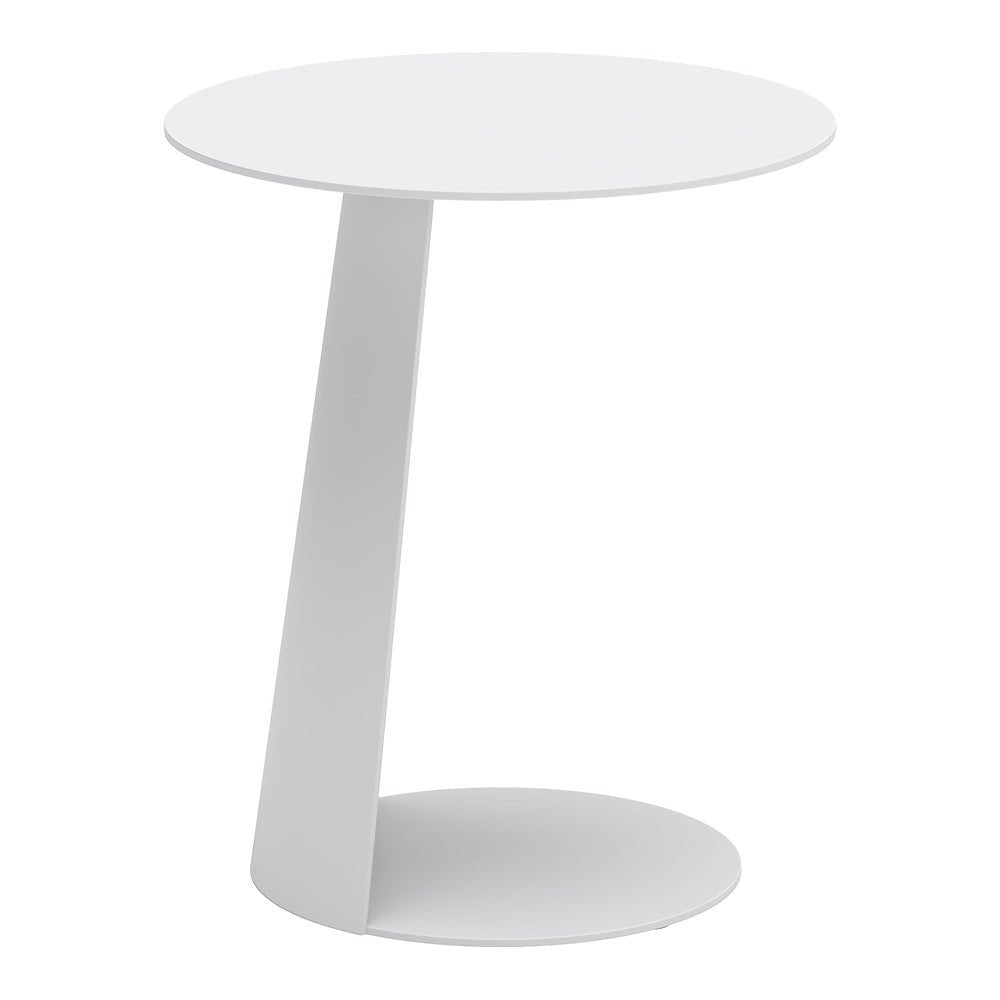 Mesa Auxiliar de Terraza para Áreas de Estar - ZUO SUNNY ISLES - Blanco - Estructura y Cubierta en Aluminio con Recubrimiento en Polvo - 704020 - Zuo - NOGAL BEAT - Mesa de Terraza