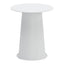 Mesa Auxiliar de Terraza para Áreas de Estar - ZUO SUNNY ISLES - Blanco - Estructura y Cubierta en Aluminio con Recubrimiento en Polvo - 704020 - Zuo - NOGAL BEAT - Mesa de Terraza