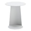 Mesa Auxiliar de Terraza para Áreas de Estar - ZUO SUNNY ISLES - Blanco - Estructura y Cubierta en Aluminio con Recubrimiento en Polvo - 704020 - Zuo - NOGAL BEAT - Mesa de Terraza