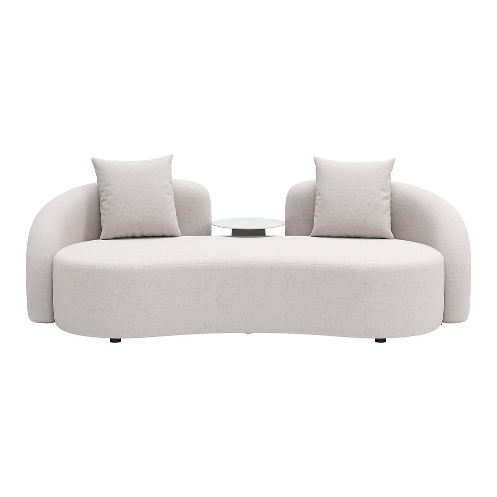 Mesa Auxiliar de Terraza para Áreas de Estar - ZUO SUNNY ISLES - Blanco - Estructura y Cubierta en Aluminio con Recubrimiento en Polvo - 704020 - Zuo - NOGAL BEAT - Mesa de Terraza