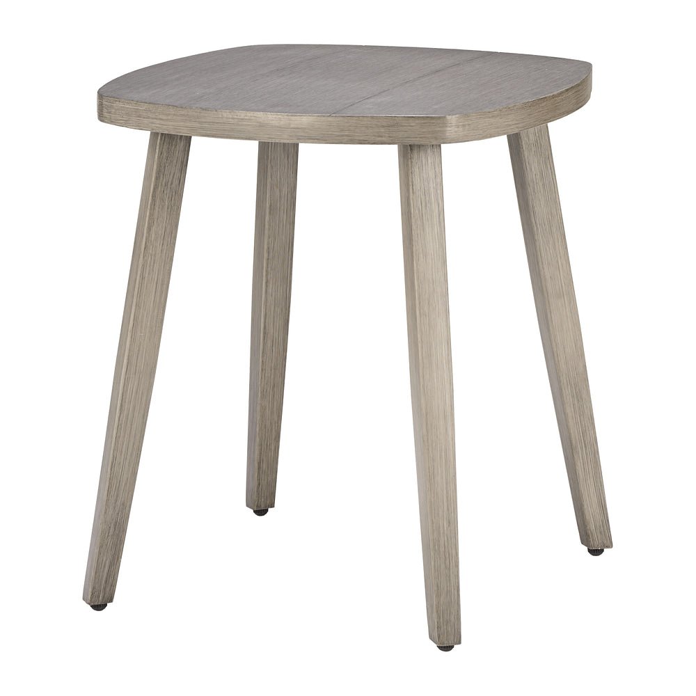 Mesa Auxiliar de Terraza para Spa - ZUO FORET - Café - Cubierta de Aluminio Símil Madera y Estructura de Aluminio - 704205 - Zuo - NOGAL BEAT - Mesa de Terraza