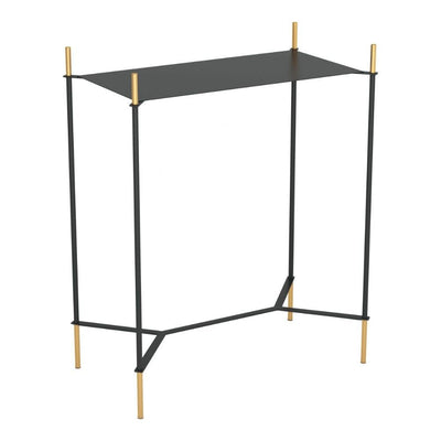 MESA AUXILIAR NOGAL BEAT AUSTIN | Mesa Auxiliar Ocasional Decorativa | 62 cm | Negro | Acero con Recubrimiento en Polvo | Interior - 101468 - Zuo - NOGAL BEAT -