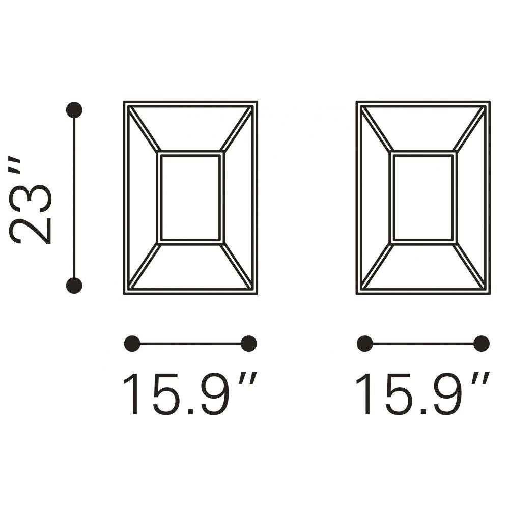 MESA AUXILIAR NOGAL BEAT CANYON | Mesa Auxiliar Ocasional Decorativa | 59 cm | Estructura Acero | Oro | Vidrio Templado Transparente | Interior - 101469 - Zuo - NOGAL BEAT - Mobiliario