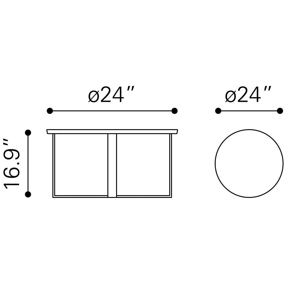 MESA AUXILIAR NOGAL BEAT GLOBE | Mesa Auxiliar Ocasional Decorativa | 43 cm | Estructura Acero Inoxidable Galvanizado Oro | Blanco | Mármol Sintético | Interior - 100655 - Zuo - NOGAL BEAT - Mesas