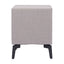 MESA AUXILIAR NOGAL BEAT HALLE | Mesa Auxiliar para Habitación | 51 cm | 2 Cajones | Gris | Terciopelo 100% Poliéster MDF Madera Contrachapada | Interior - 109623 - Zuo - NOGAL BEAT - Mesas