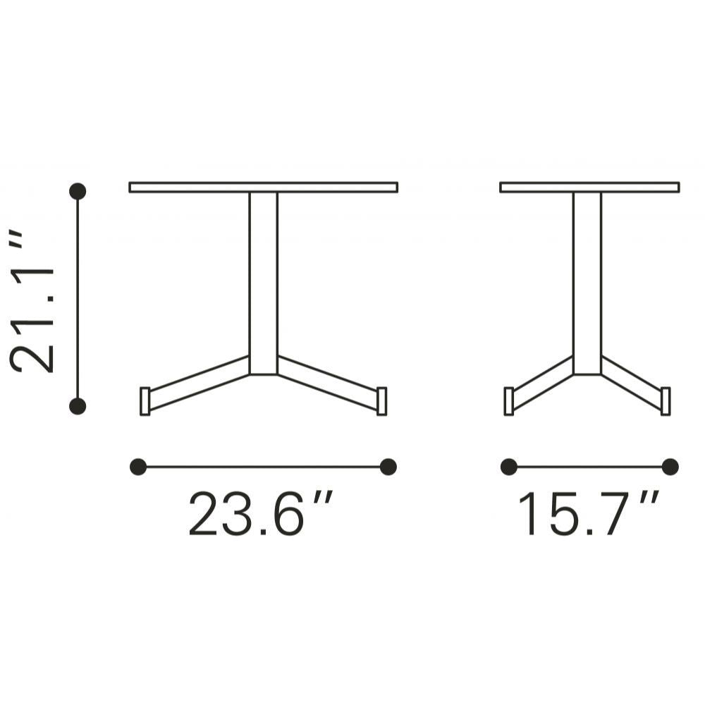 MESA AUXILIAR NOGAL BEAT MAZZY | Mesa Auxiliar Ocasional Decorativa | 54 cm | Estructura Acero Negro | Marrón | MDF Madera Sintética | Interior - 109071 - Zuo - NOGAL BEAT - Mesas