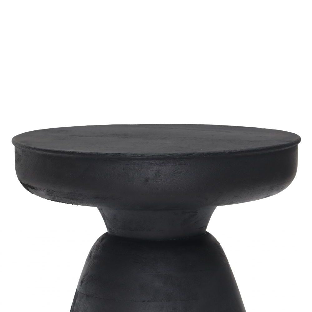 MESA AUXILIAR NOGAL BEAT SAGE | Mesa Auxiliar Ocasional Decorativa | 46 cm | Negro | Madera de Mango Pintada | Interior - 102059 - Zuo - NOGAL BEAT - Mesas