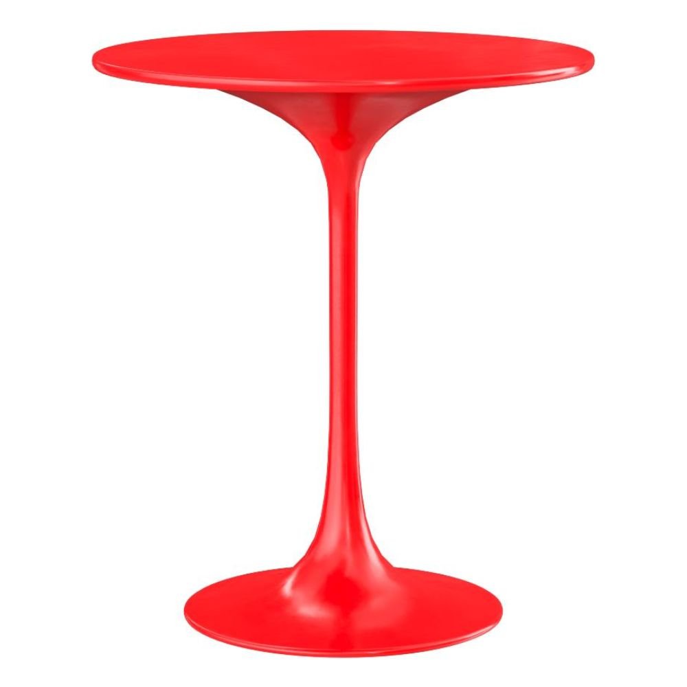 MESA AUXILIAR NOGAL BEAT WILCO | Mesa Auxiliar Decorativa Ocasional | 58 cm | Rojo | Fibra de Vidrio Pintada MDF | Interior - 401143 - Zuo - NOGAL BEAT - Mesas