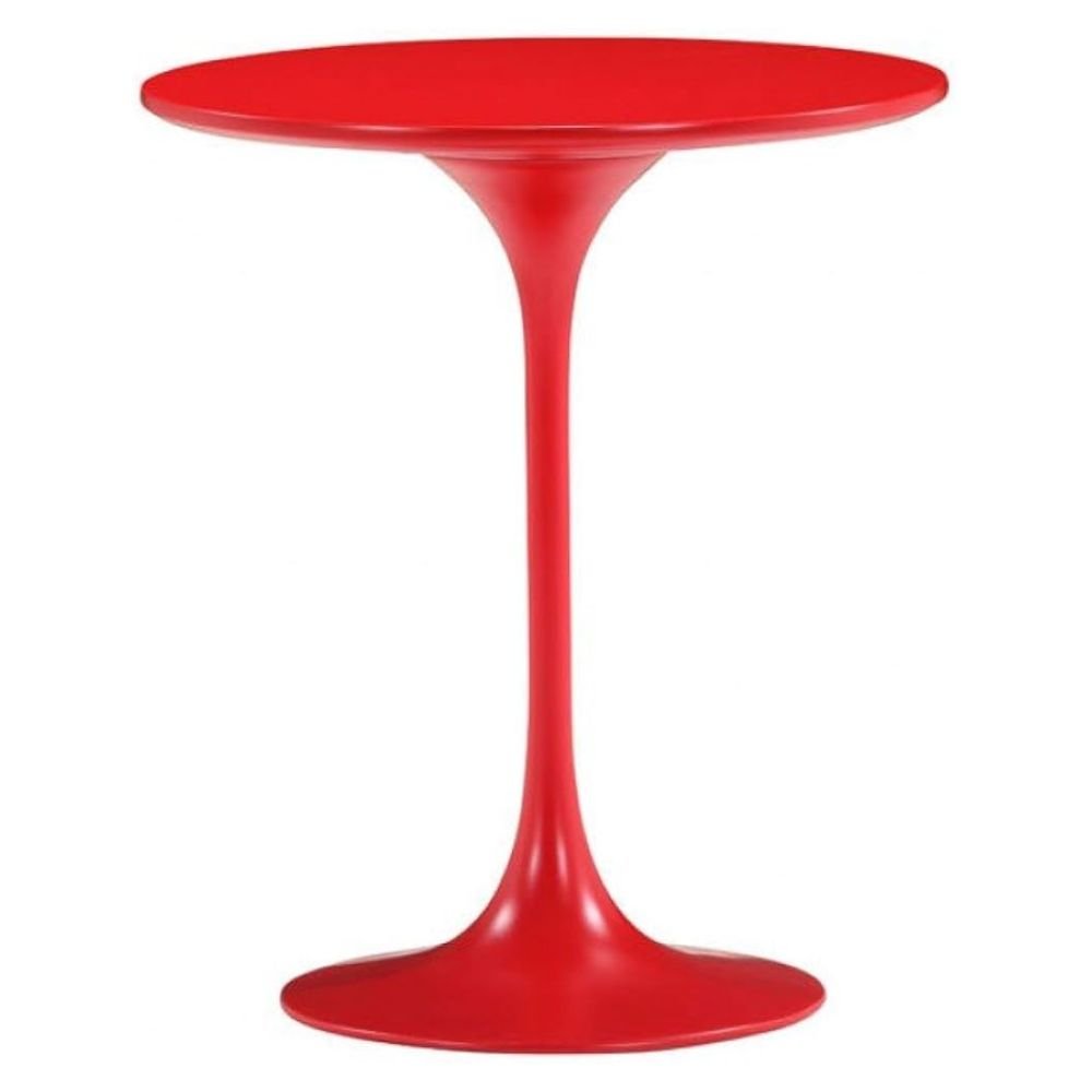 MESA AUXILIAR NOGAL BEAT WILCO | Mesa Auxiliar Decorativa Ocasional | 58 cm | Rojo | Fibra de Vidrio Pintada MDF | Interior - 401143 - Zuo - NOGAL BEAT - Mesas