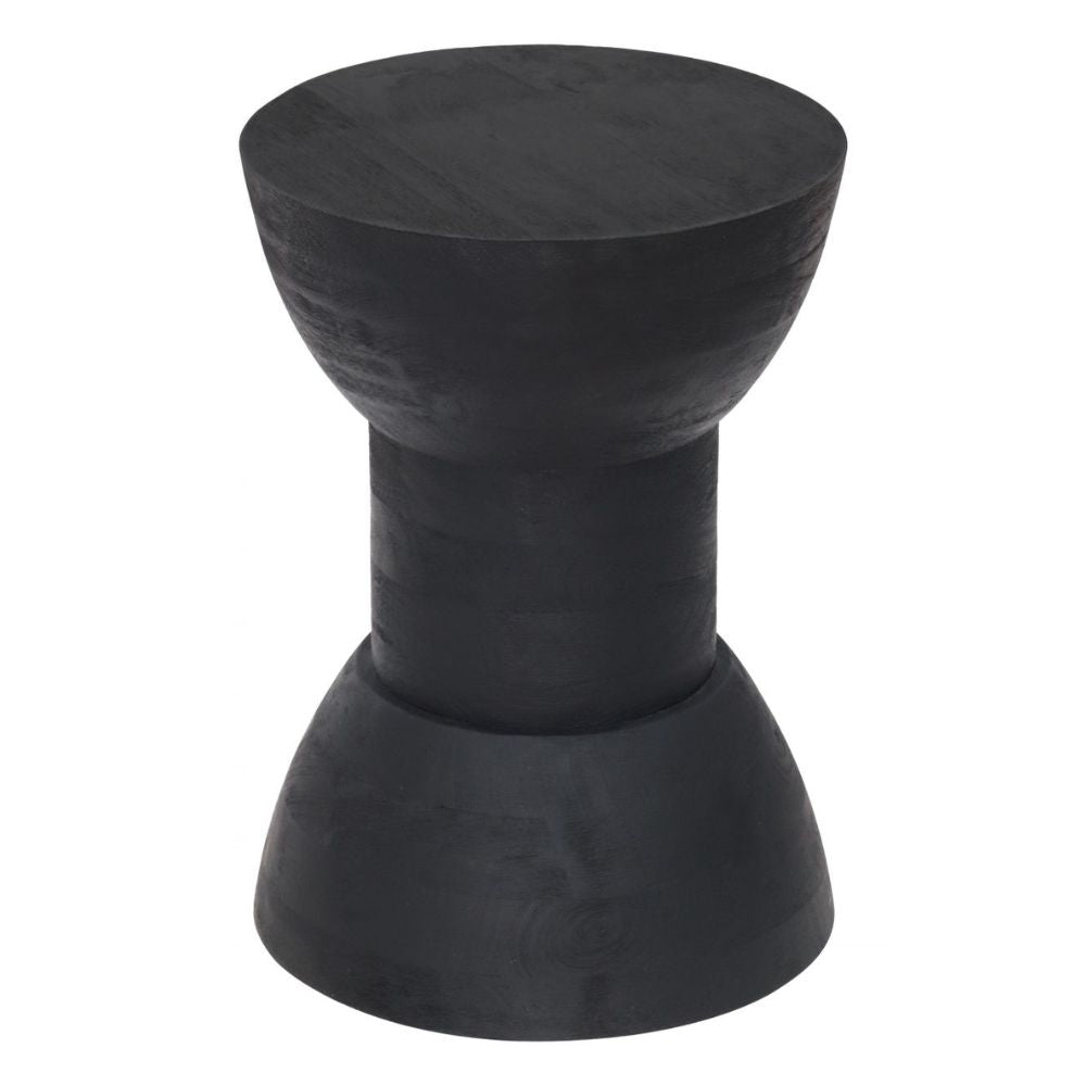 MESA AUXILIAR NOGAL BEAT WISDOM | Mesa Auxiliar Ocasional Decorativa | 47 cm | Negro | Madera de Mango Pintada | Interior - 102058 - Zuo - NOGAL BEAT - Mesas