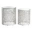 Mesa Auxiliar para Área de Descanso - ZUO REDEN - Plata - Cubierta de Espejo y Estructura de Aluminio Pintado - 110153 - Zuo - NOGAL BEAT - Mesa Comercial Interior