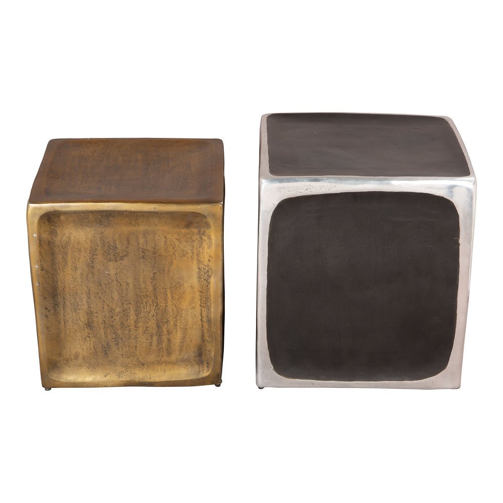 Mesa Auxiliar para Consultorio - ZUO BRICS - Multicolor - Estructura y Cubierta en Aluminio Pintado - 110155 - Zuo - NOGAL BEAT - Mesa Comercial Interior