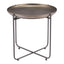 Mesa Auxiliar para Consultorio - ZUO BRONSON - Bronce - Estructura y Cubierta en Acero Pintado - 109596 - Zuo - NOGAL BEAT - Mesa Comercial Interior