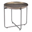 Mesa Auxiliar para Consultorio - ZUO BRONSON - Bronce - Estructura y Cubierta en Acero Pintado - 109596 - Zuo - NOGAL BEAT - Mesa Comercial Interior
