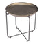 Mesa Auxiliar para Consultorio - ZUO BRONSON - Bronce - Estructura y Cubierta en Acero Pintado - 109596 - Zuo - NOGAL BEAT - Mesa Comercial Interior