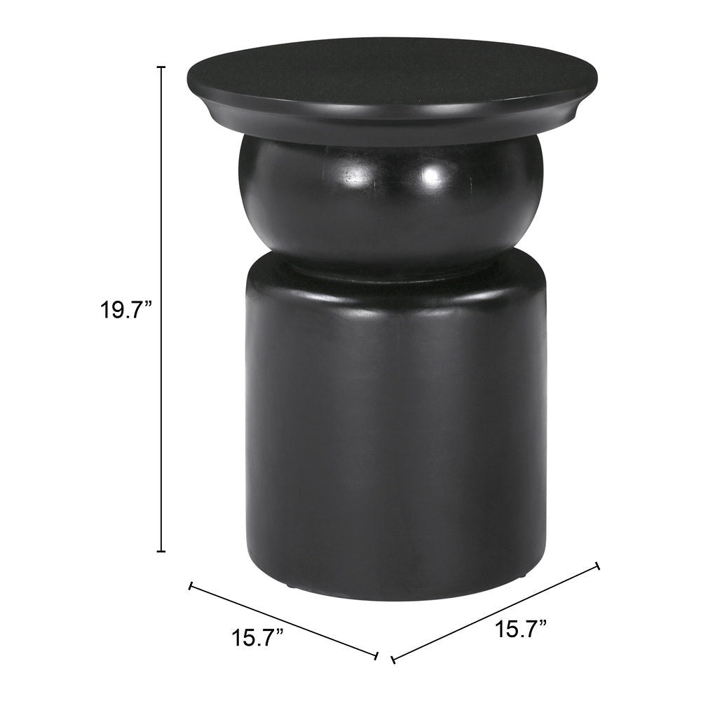 Mesa Auxiliar para Consultorio - ZUO COLOMBO - Negro - Cubierta de Madera de Mango Pintada y Estructura de Madera de Mango - 109924 - Zuo - NOGAL BEAT - Mesa Comercial Interior
