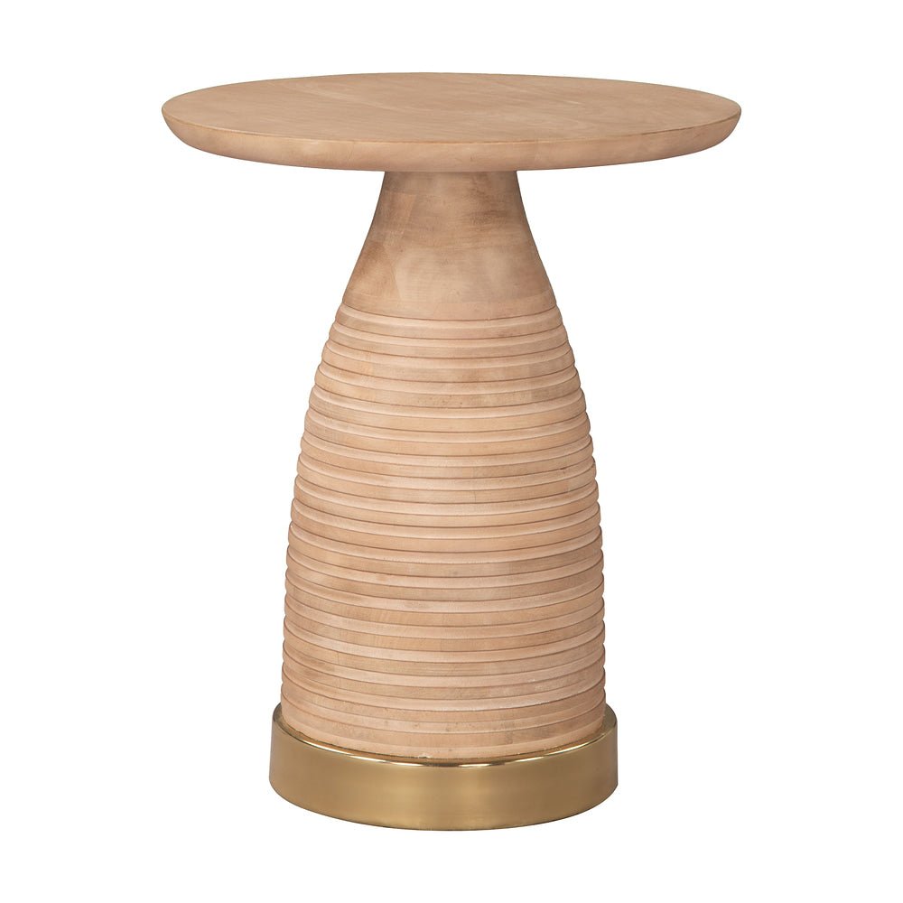 Mesa Auxiliar para Consultorio - ZUO RADIANT - Natural - Cubierta de Mango Macizo y Estructura de Hierro Electrochapado - 110625 - Zuo - NOGAL BEAT - Mesa Comercial Interior