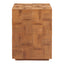 Mesa Auxiliar para Coworking - ZUO CETKA - Natural - Cubierta de Metal Símil Madera y Estructura de Metal - 110190 - Zuo - NOGAL BEAT - Mesa Comercial Interior