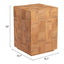 Mesa Auxiliar para Coworking - ZUO CETKA - Natural - Cubierta de Metal Símil Madera y Estructura de Metal - 110190 - Zuo - NOGAL BEAT - Mesa Comercial Interior