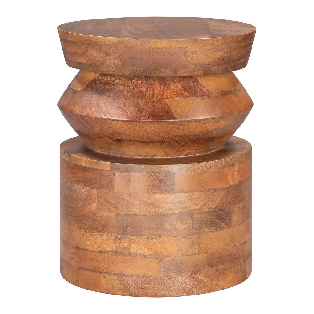 Mesa Auxiliar para Coworking - ZUO KOLLAM - Nogal - Estructura y Cubierta en Madera de Mango - 109773 - Zuo - NOGAL BEAT - Mesa Comercial Interior